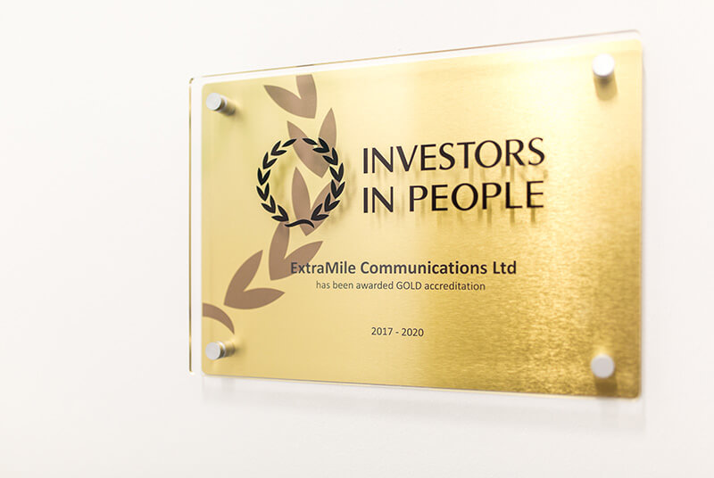 Investors in people award for ExtraMile Digital