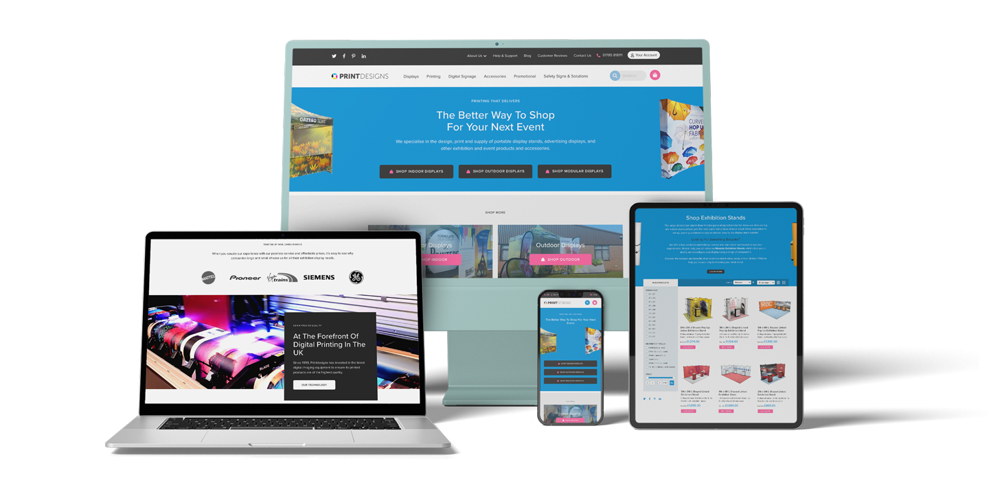 Devices of PrintDesigns Screen Device Mockup