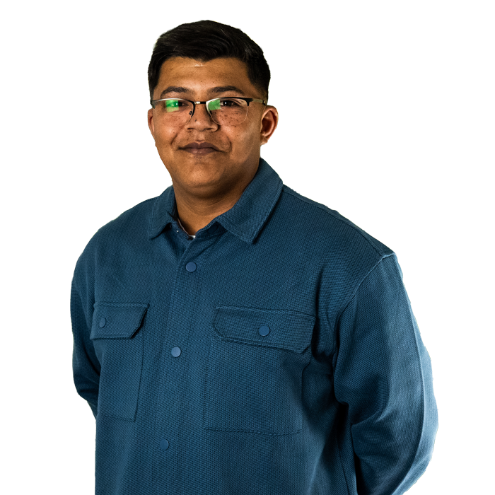 Tristan Veasey smiling at the camera