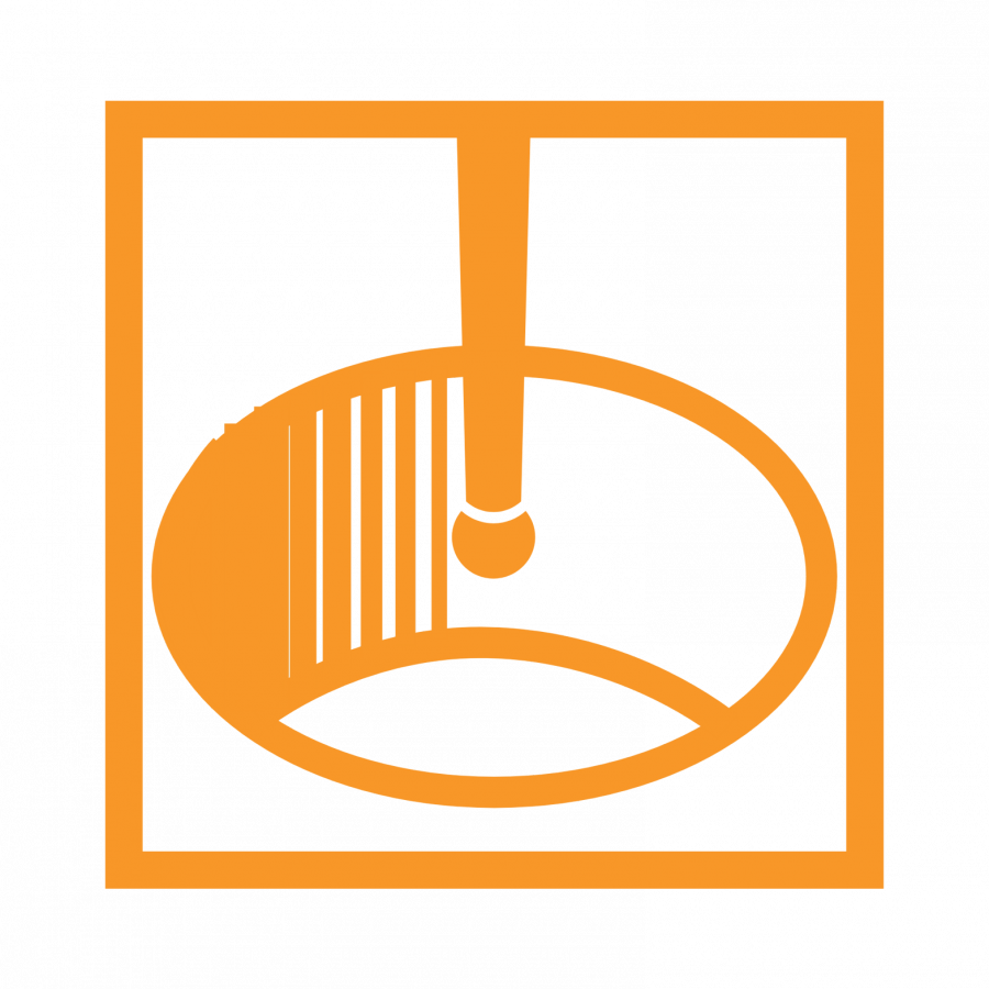 Orange Renishaw logo